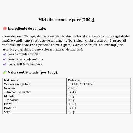 Mici porc 700g