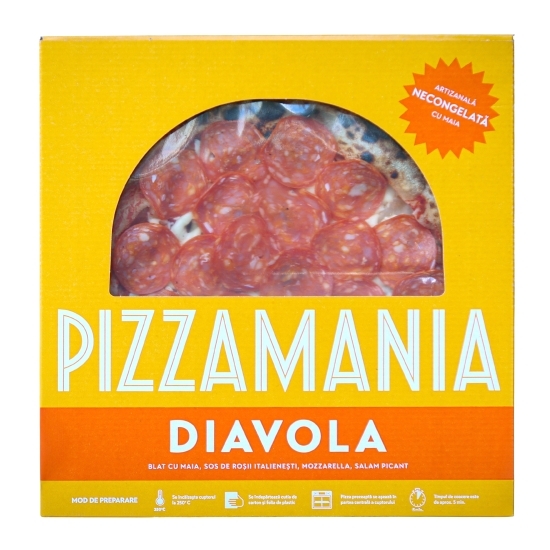 Pizza artizanală cu maia Diavola 440g