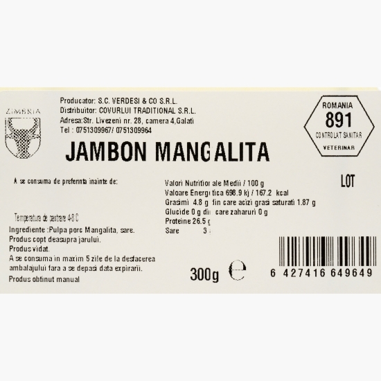 Jambon mangaliță 300g