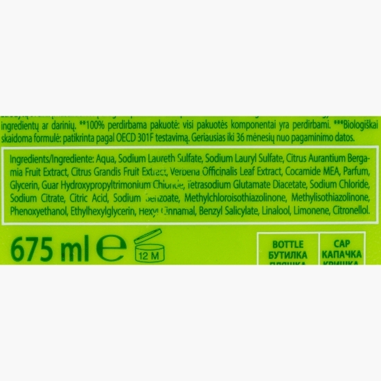 Șampon pentru păr gras, cu extract de ierburi 675ml