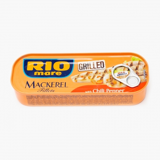 File de macrou la grătar în ulei de măsline și ardei iute 120g