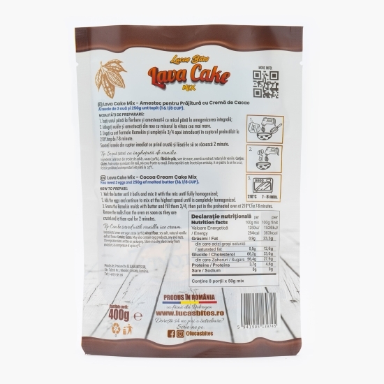 Amestec pentru prăjitură cu cremă de cacao Lava Cake Mix 400g