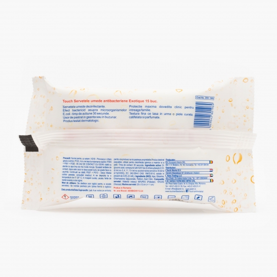 Șervețele antibacteriene exotic 15 buc