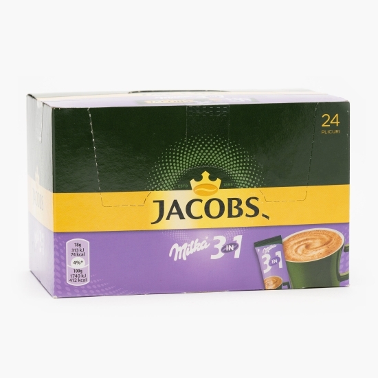 Milka 3în1 plicuri 24x18g, cafea instant 