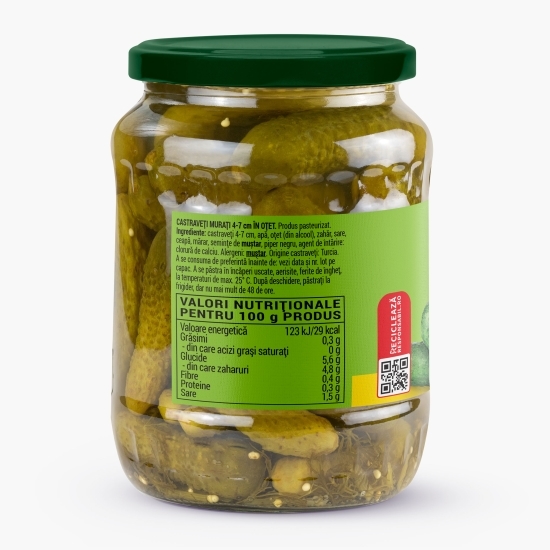 Castraveți murați 4-7 cm, 670g