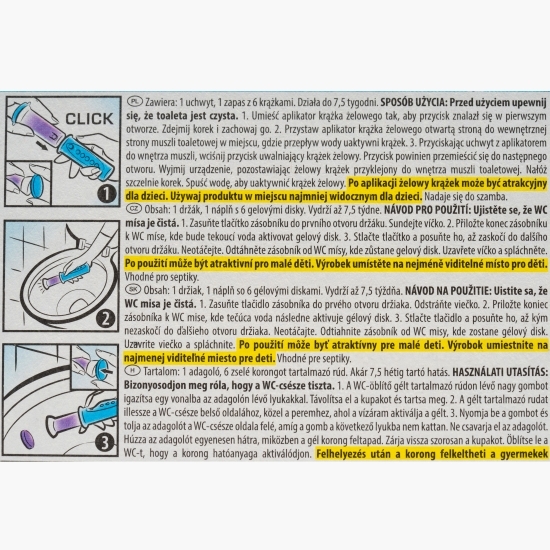 Aparat pentru curățarea toaletei Fresh Discs lavandă, 6 discuri