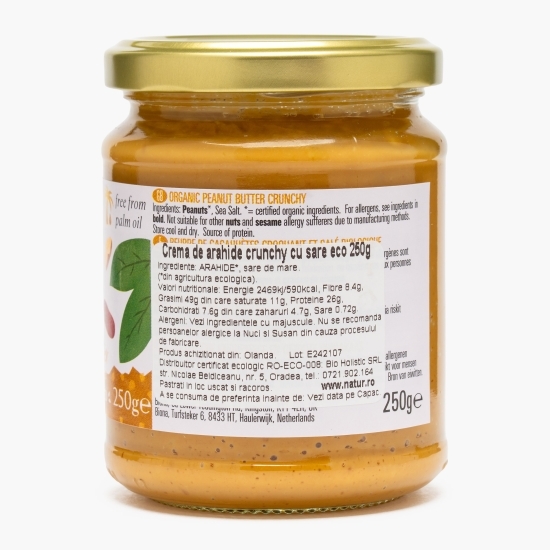 Cremă de arahide eco crunchy, cu sare 250g