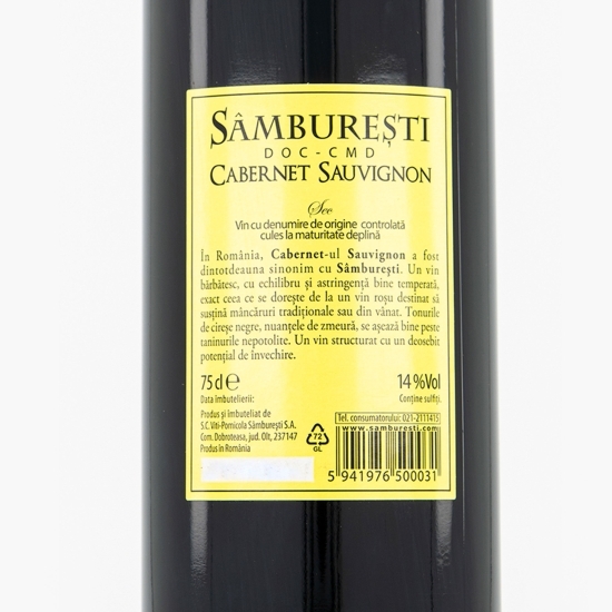 Vin roșu sec Cabernet Sauvignon, 14%, 0.75l