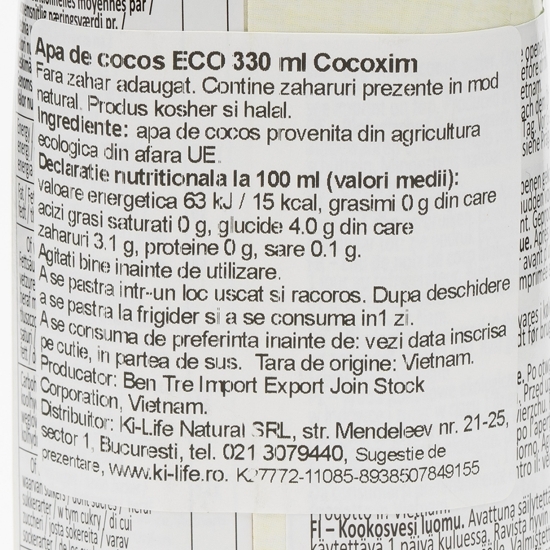 Apă de cocos eco 330ml