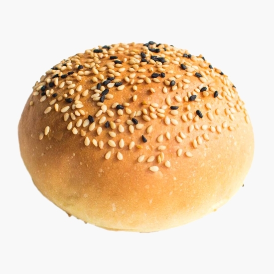 Chiflă Burger cu semințe de susan și Nigella precoaptă, eco 6x80g 