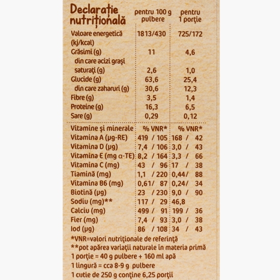 Cereale griș cu banane și piersici Vise plăcute de la 6 luni 250g