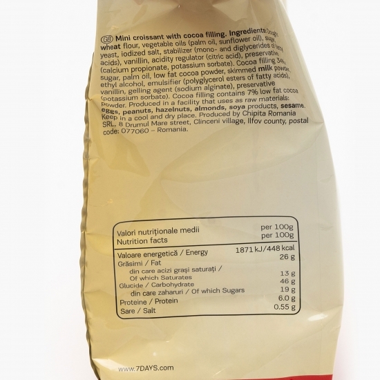 Mini Croissants cu cremă de cacao 185g