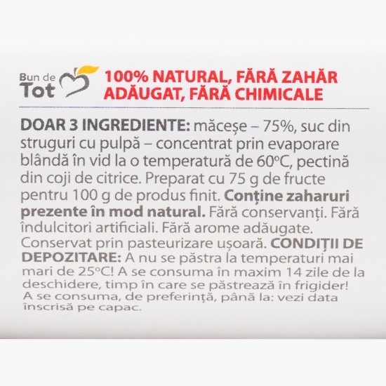 Pastă de măceșe fără zahăr adăugat 360g