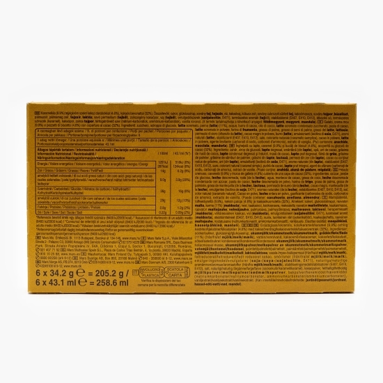 Înghețată cu lapte, caramel şi bucăţi de biscuit, acoperită cu glazură de cacao 6x43.1ml