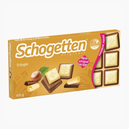 Ciocolată Trilogia cu 3 tipuri de ciocolată 100g