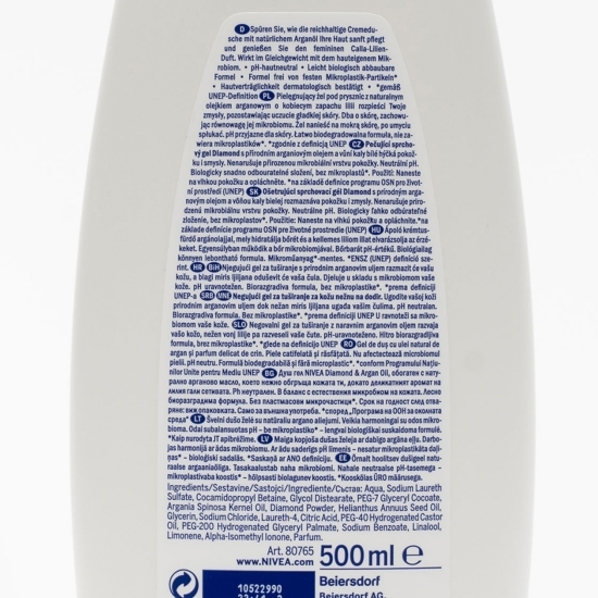 Gel de duș Diamond & Argan Oil 0.5l