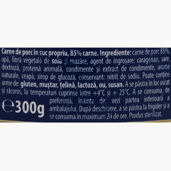 Carne de porc în suc propriu 300g