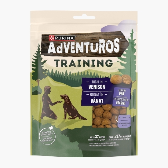 Recompense câini Adventuros Training, 115g, cu aromă de vânat