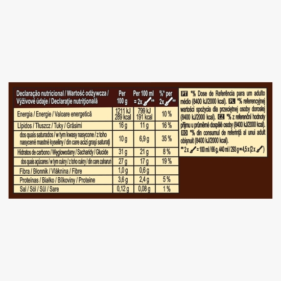 Înghețată Classic cu vanilie și ciocolată cu lapte, 440ml