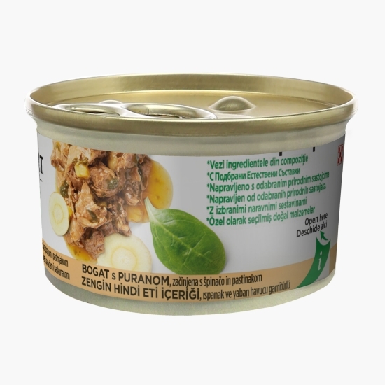  Hrană umedă pentru pisici, 85g, curcan