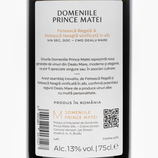 Vin alb sec Fetească Regală & Fetească Neagră, 13%, 0.75l