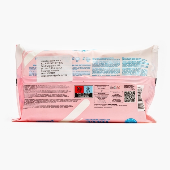 Șervețele umede igienice cu talc pentru câini/pisici Maxi Record, 40 buc