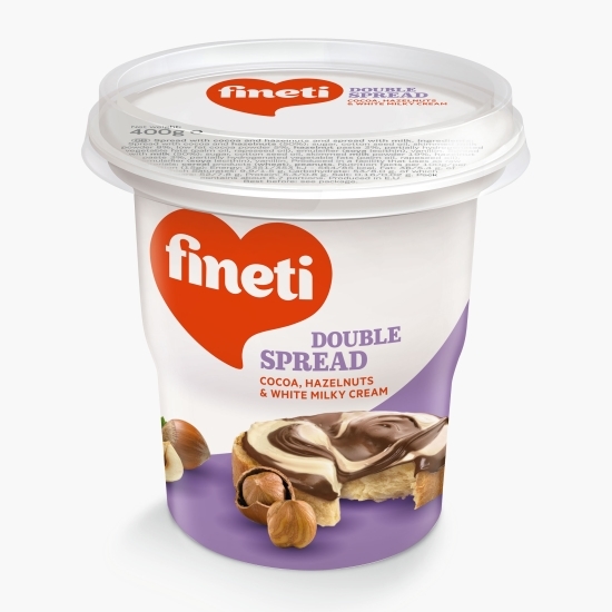 Cremă tartinabilă cu cacao, alune de pădure și lapte Double Spread 400g