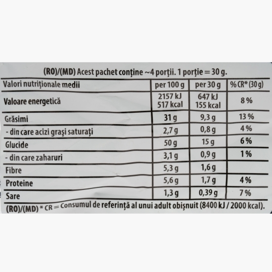 Chipsuri din cartofi cu gust de sos barbecue și miere 125g