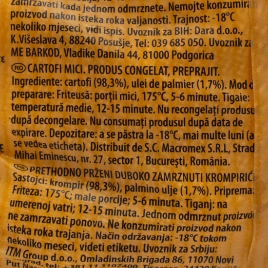 Cartofi parisienne 2.5kg 