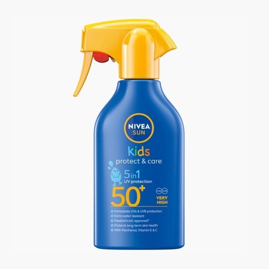 Spray colorat de protecție solară pentru copii Kids Protect & Care, SPF 50, 270ml