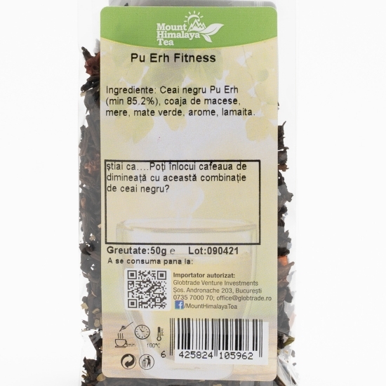 Ceai negru cu mate verde, măceșe și lămâiță 50g