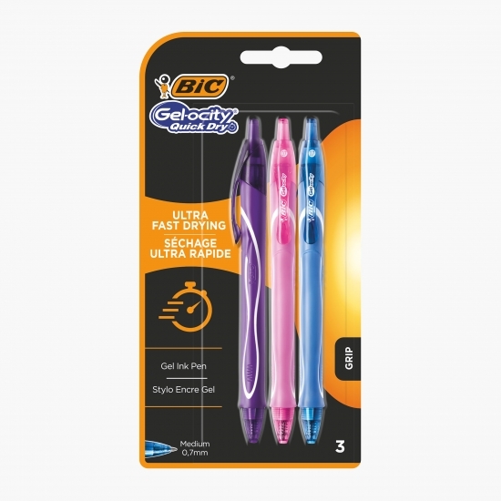 Set 3 pixuri cu gel Roller Gelocity Quick Dry asortate