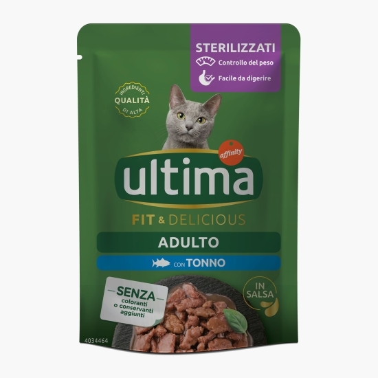 Hrană umedă pentru pisici sterilizate cu ton, 85g