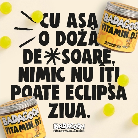 Jeleuri gumate cu Vitamina D3, 60 buc
