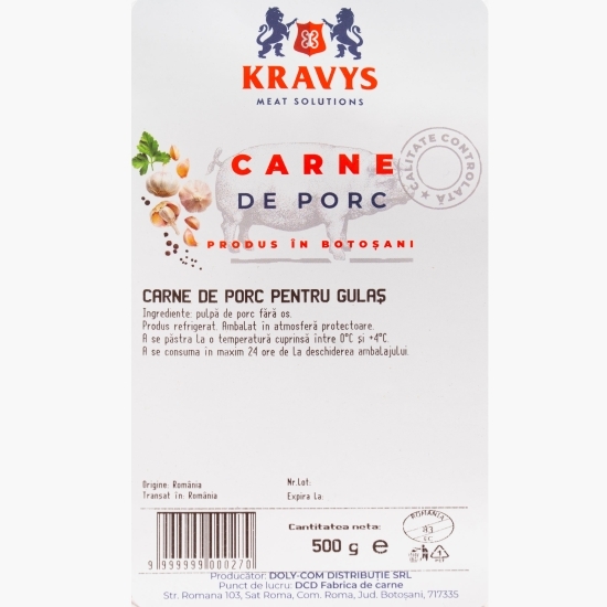 Carne de porc pentru gulaș 500g