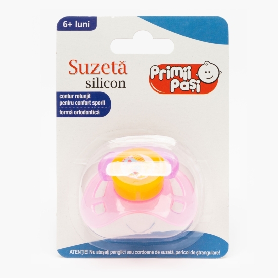 Suzetă silicon fețe animale fluture, 6+ luni