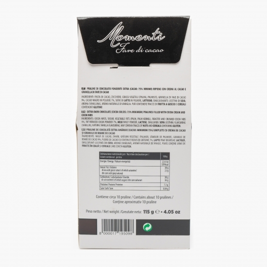 Praline de ciocolată umplute cu cremă de cacao 115g