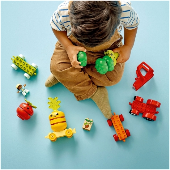 Primul meu tractor cu fructe și legume, 10982 Duplo, 19 piese, +18 luni