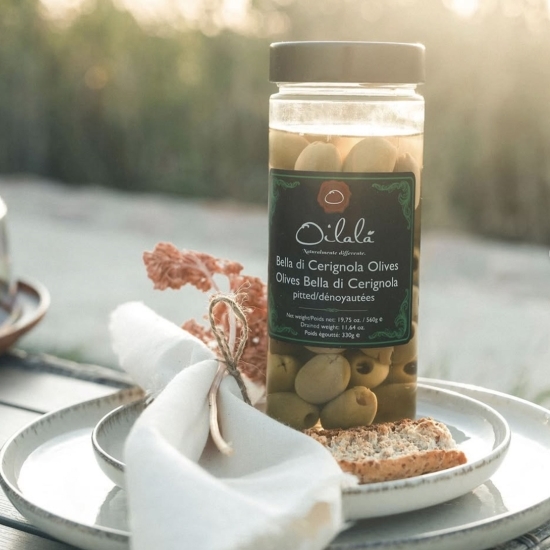 Măsline verzi Bella di Cerignola, fără sâmburi, 560g