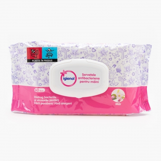 Șervețele antibacteriene pentru mâini 60 buc