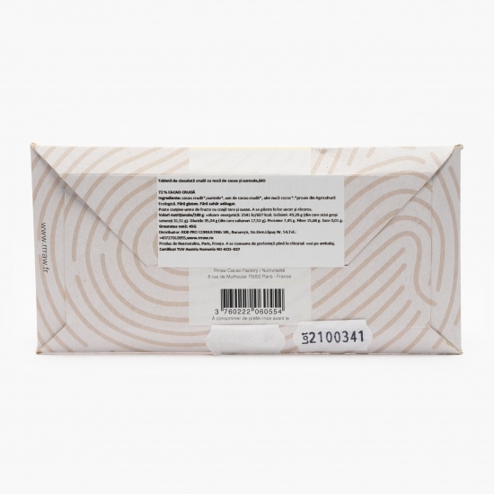 Tabletă de cacao crudă, curmale și cocos eco 45g