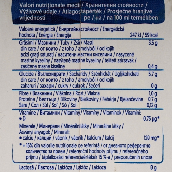 Băutură din ovăz cu adaos de calciu și vitamina D, 3,5 % 1l