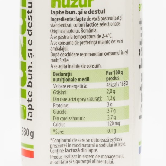 Lapte bătut 2% grăsime 330g