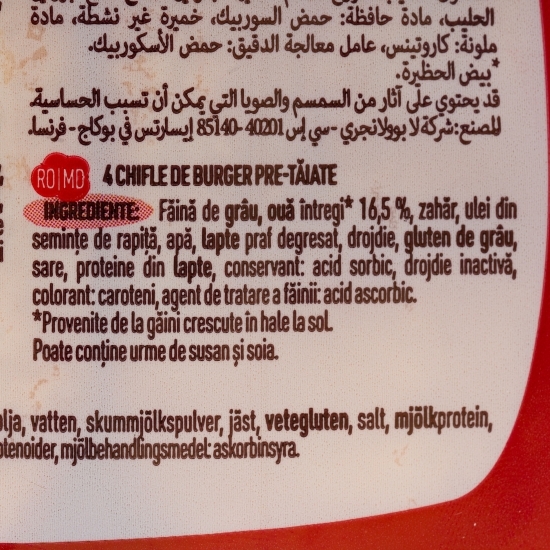 Chifle pentru burger, 4 buc, 200g