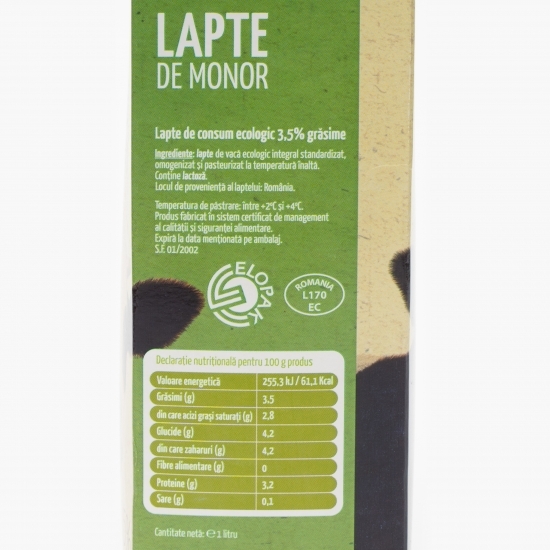 Lapte eco 3.5% grăsime 1l