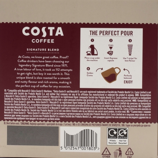 Espresso Signature Blend Medium, 16 băuturi, 120g, capsule cafea