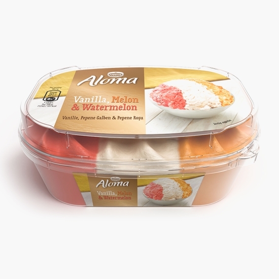 Înghețată de vanilie, pepene galben si pepene roșu 900ml