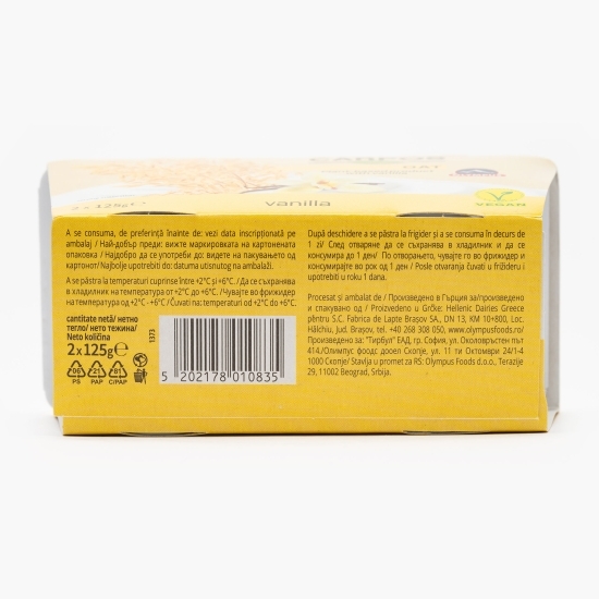 Produs fermentat pe bază de ovăz cu vanilie Carpos 2x125g