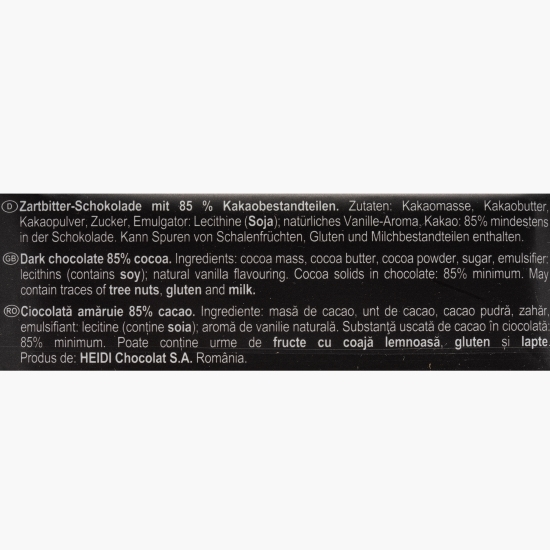 Ciocolată amăruie 85% cacao Dark Extreme 27g