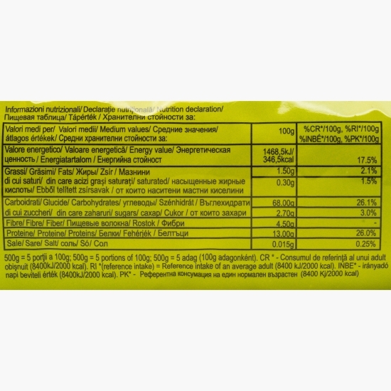 Paste Penne rigate tricolore 500g